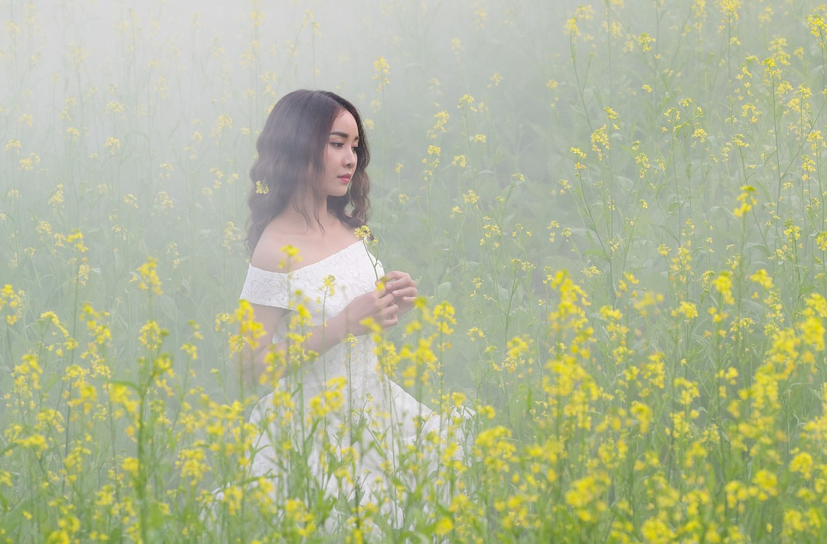 girl in fields